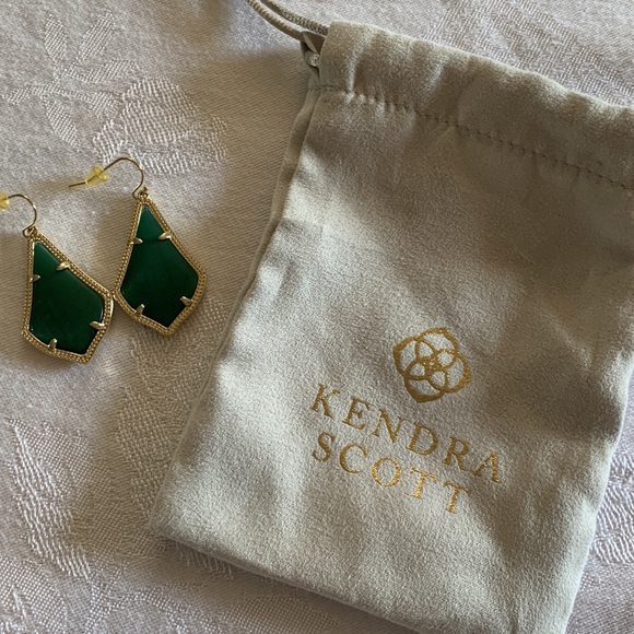 Kendra Scott Alex earrings in cat’s eye/gold - Picture 2 of 4
